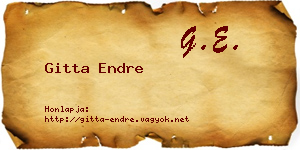 Gitta Endre névjegykártya