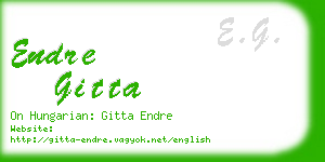 endre gitta business card
